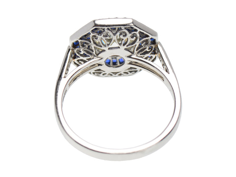 
                      
                        Come Alive - Double Halo Diamond Sapphire Ring
                      
                    