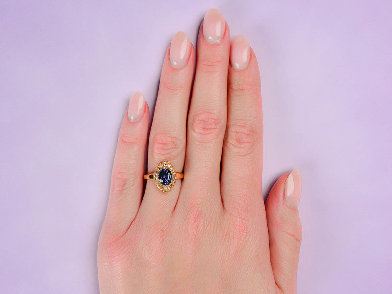 
                      
                        Color Change Spinel Diamond Ring
                      
                    