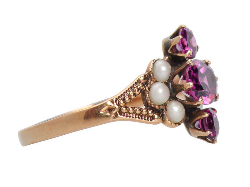 
                      
                        Raspberry Fields - Antique Garnet Pearl Ring
                      
                    