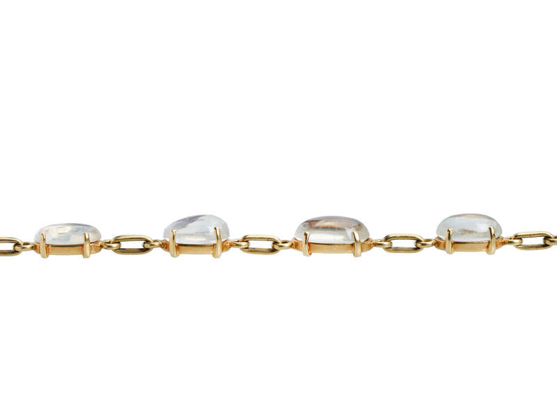 
                      
                        Vintage Blue Moonstone Link Bracelet in Gold
                      
                    