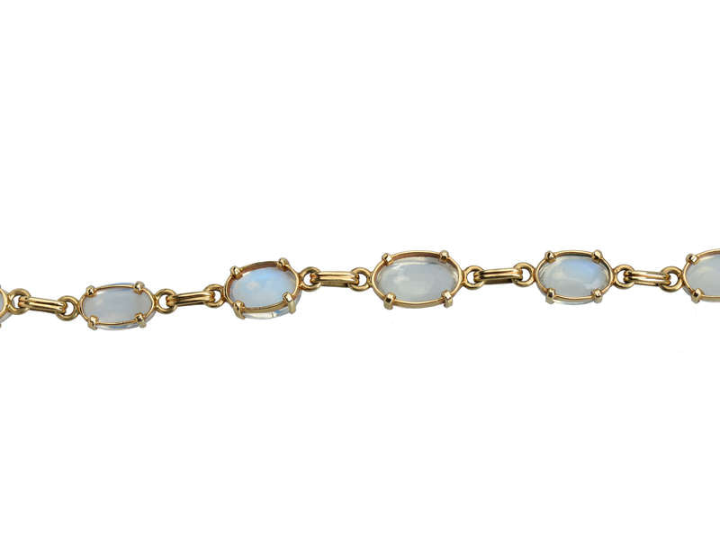 
                      
                        Vintage Blue Moonstone Link Bracelet in Gold
                      
                    