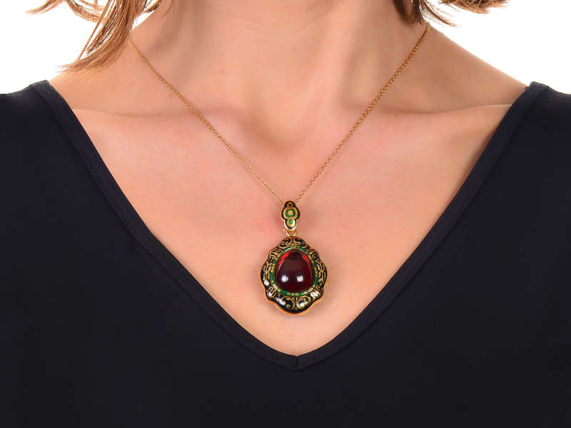 
                      
                        Victorian Garnet Enamel Locket of Sept 21
                      
                    