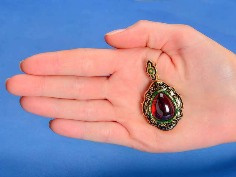 
                      
                        Victorian Garnet Enamel Locket of Sept 21
                      
                    