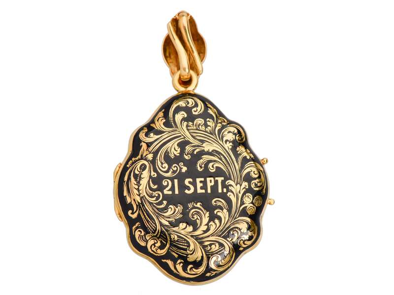 
                      
                        Victorian Garnet Enamel Locket of Sept 21
                      
                    