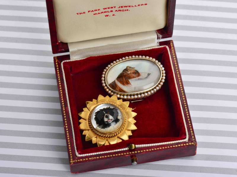 
                      
                        Victorian Essex Crystal Dog Brooch Locket
                      
                    