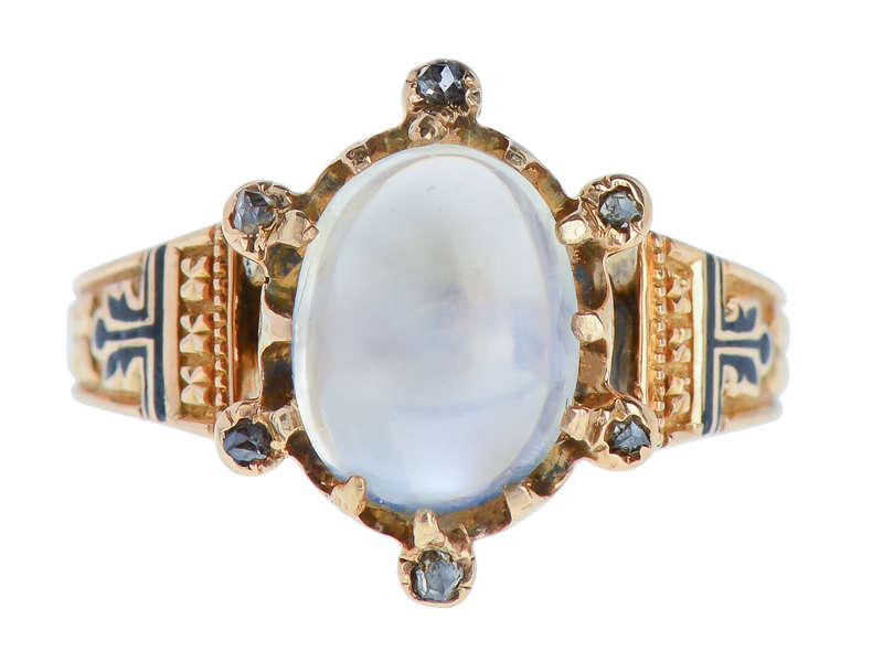 Flash Point - Victorian Blue Moonstone Ring