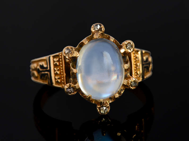 
                      
                        Flash Point - Victorian Blue Moonstone Ring
                      
                    