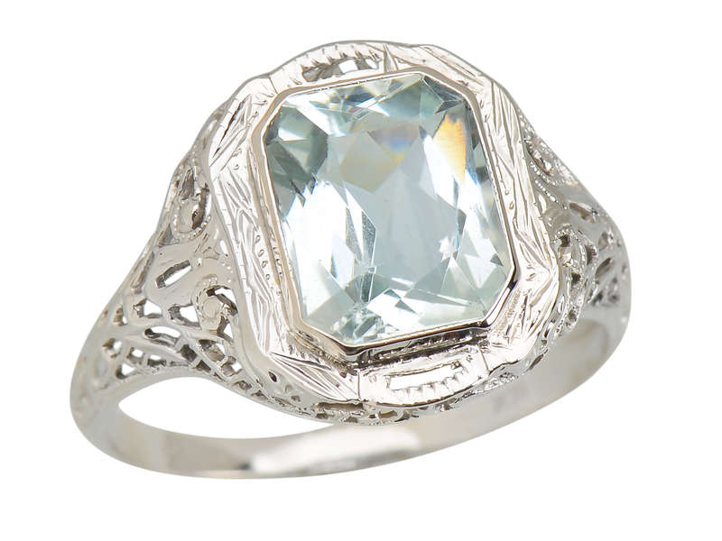 
                      
                        Mediterranean Sea - Aquamarine Filigree Ring
                      
                    