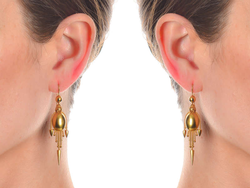 
                      
                        Victorian Gold Fringe Earrings in 15k
                      
                    