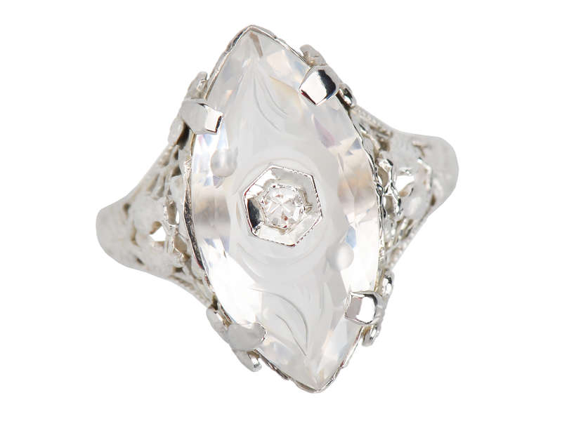 
                      
                        Love Birds, Moon & Planet Rock Crystal Ring
                      
                    