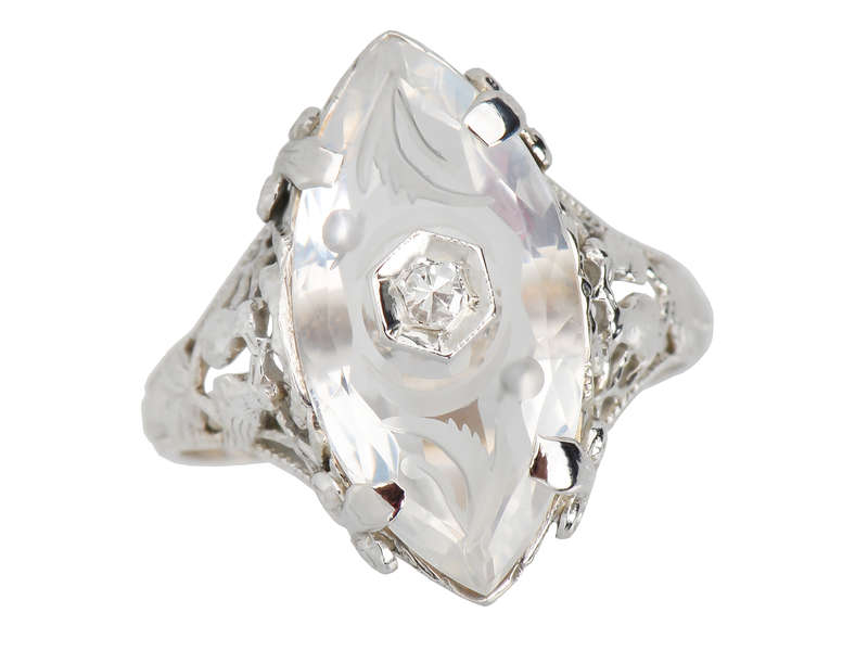 
                      
                        Love Birds, Moon & Planet Rock Crystal Ring
                      
                    