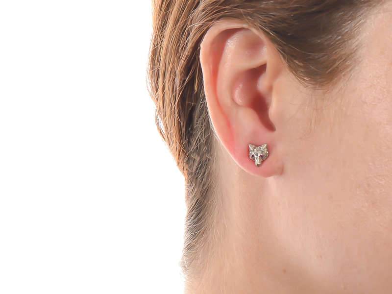 
                      
                        Antique Diamond Fox Head Earrings
                      
                    