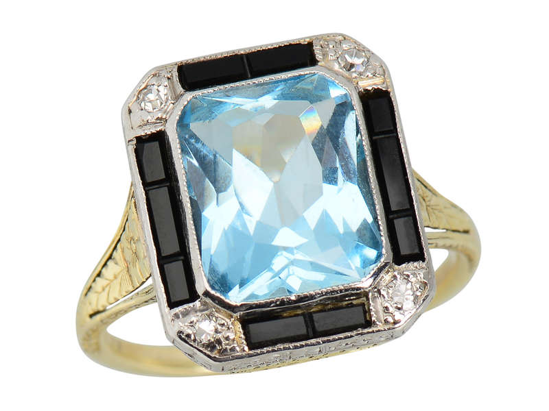
                      
                        Contrast - Aquamarine Onyx Diamond Ring
                      
                    