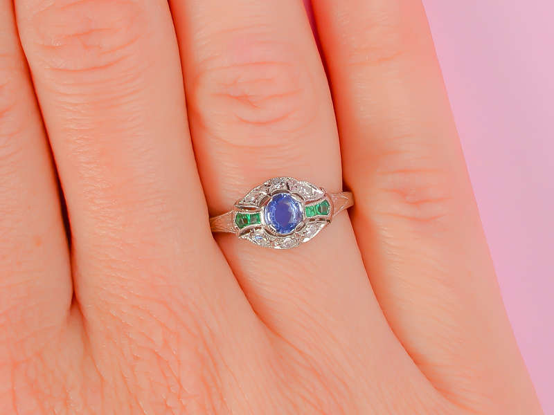 
                      
                        Harmony Hues - Sapphire Emerald Diamond Ring
                      
                    