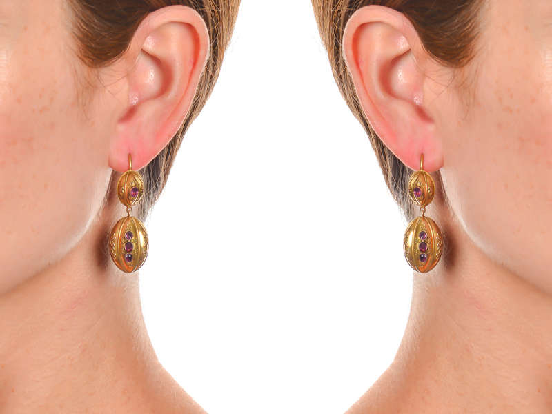 
                      
                        Victorian Gold & Garnet Dangle Earrings
                      
                    