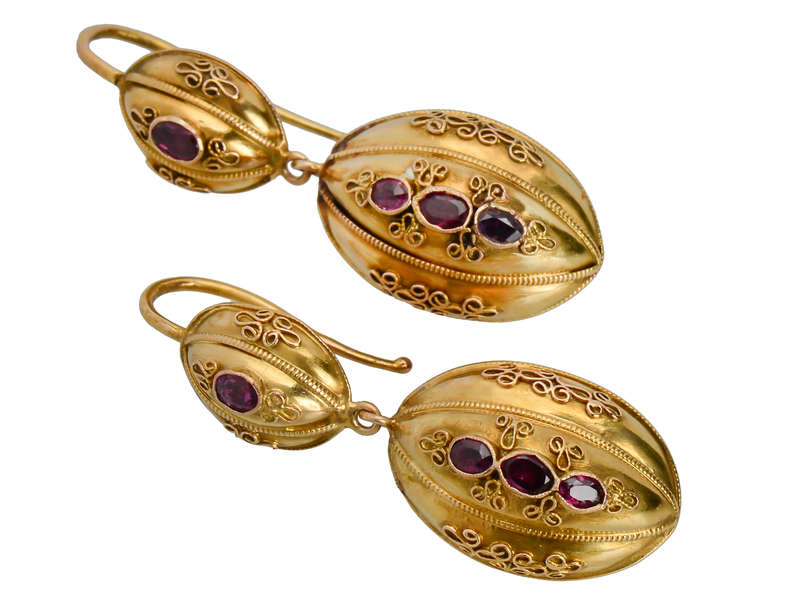 
                      
                        Victorian Gold & Garnet Dangle Earrings
                      
                    