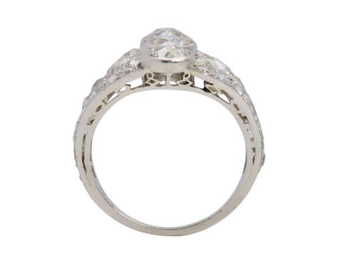 
                      
                        Platinum Perfect - Diamond Dinner Cocktail Ring 5+ C!
                      
                    