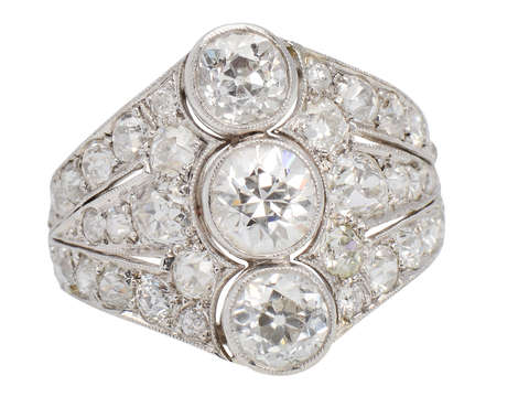 
                      
                        Platinum Perfect - Diamond Dinner Cocktail Ring 5+ C!
                      
                    