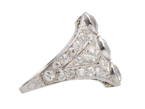 
                      
                        Platinum Perfect - Diamond Dinner Cocktail Ring 5+ C!
                      
                    