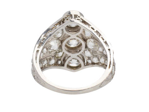 
                      
                        Platinum Perfect - Diamond Dinner Cocktail Ring 5+ C!
                      
                    
