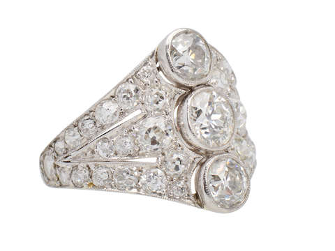 
                      
                        Platinum Perfect - Diamond Dinner Cocktail Ring 5+ C!
                      
                    