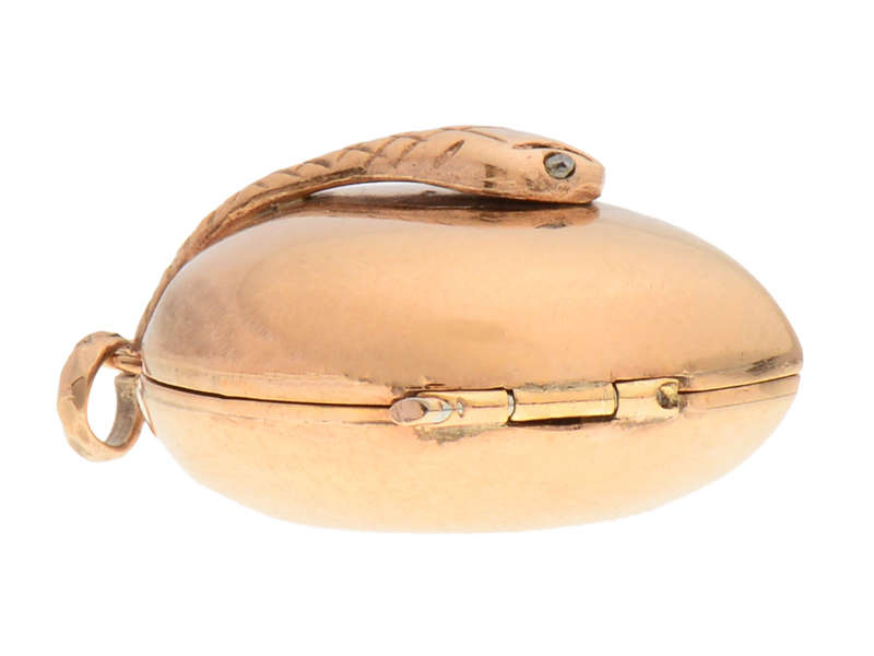 
                      
                        Victorian Puffy Heart Snake Locket
                      
                    