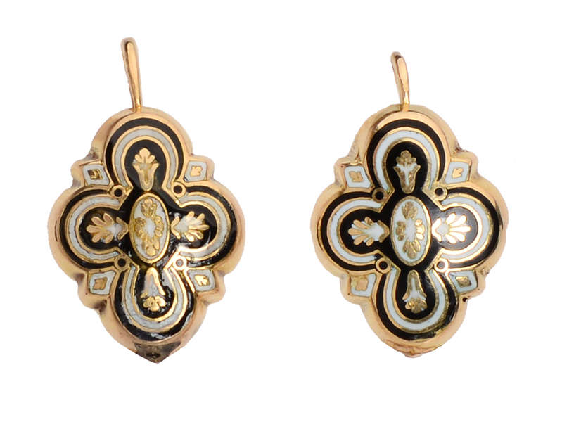 
                      
                        Georgian Swiss Enamel Day Night Earrings
                      
                    