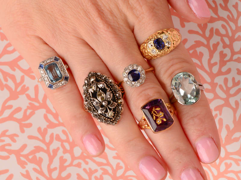 
                      
                        Rose of Sharon Amethyst Antique Ring
                      
                    