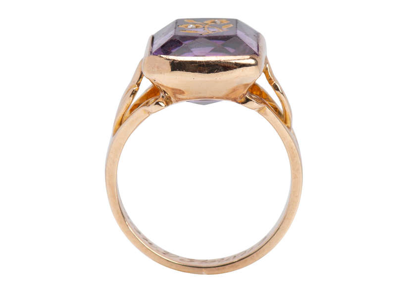
                      
                        Rose of Sharon Amethyst Antique Ring
                      
                    