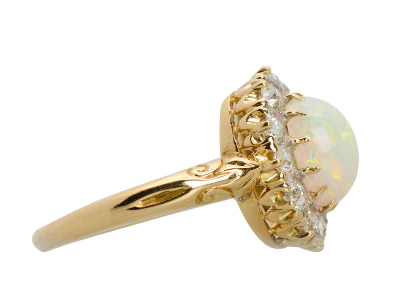 
                      
                        Light Show - Antique Opal Diamond Halo Ring
                      
                    