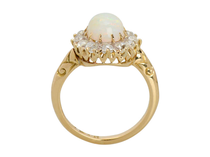 
                      
                        Light Show - Antique Opal Diamond Halo Ring
                      
                    