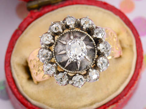 
                      
                        Georgian Era Diamond Starburst Ring
                      
                    