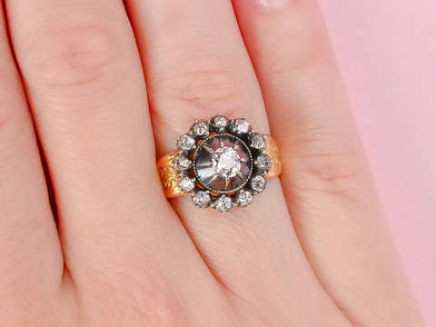 
                      
                        Georgian Era Diamond Starburst Ring
                      
                    