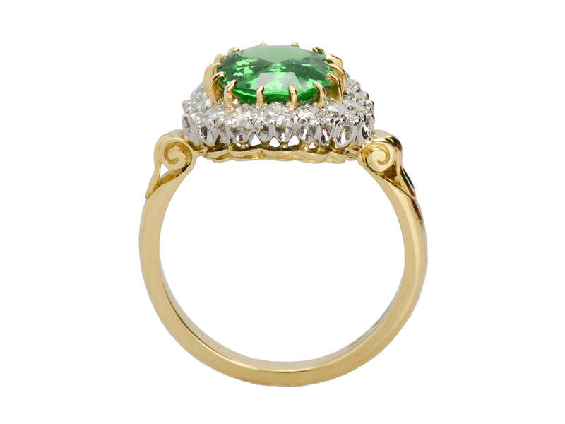 
                      
                        Tsavorite Savvy - Diamond Cluster Ring
                      
                    