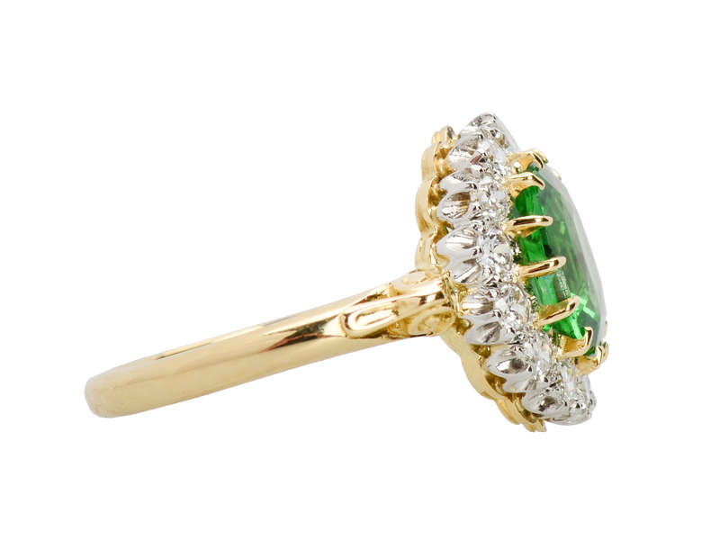 
                      
                        Tsavorite Savvy - Diamond Cluster Ring
                      
                    