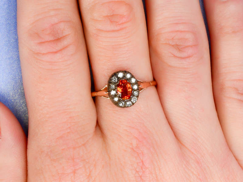 
                      
                        Orange Blazes - Sapphire Diamond Ring
                      
                    