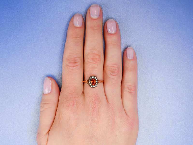 
                      
                        Orange Blazes - Sapphire Diamond Ring
                      
                    