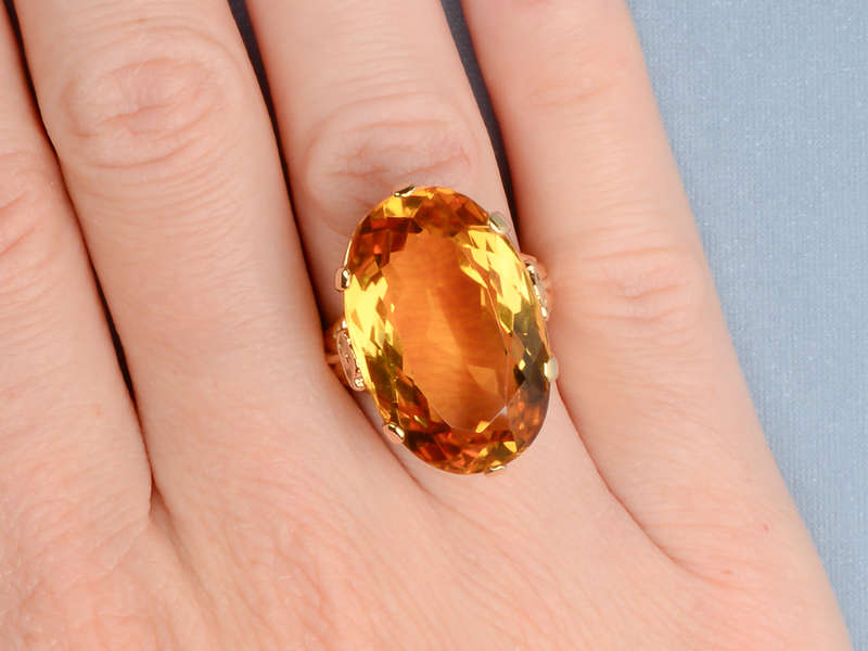 
                      
                        Smouldering Huge Citrine Rose Gold Ring
                      
                    