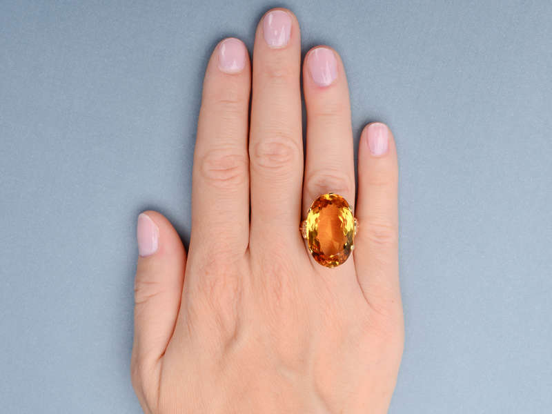 
                      
                        Smouldering Huge Citrine Rose Gold Ring
                      
                    