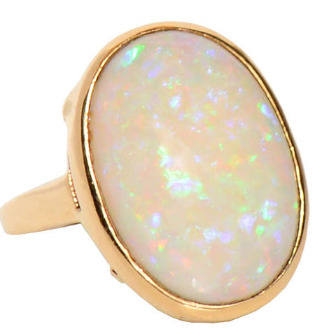 Vintage Vivacious - Australian Opal Gold Ring