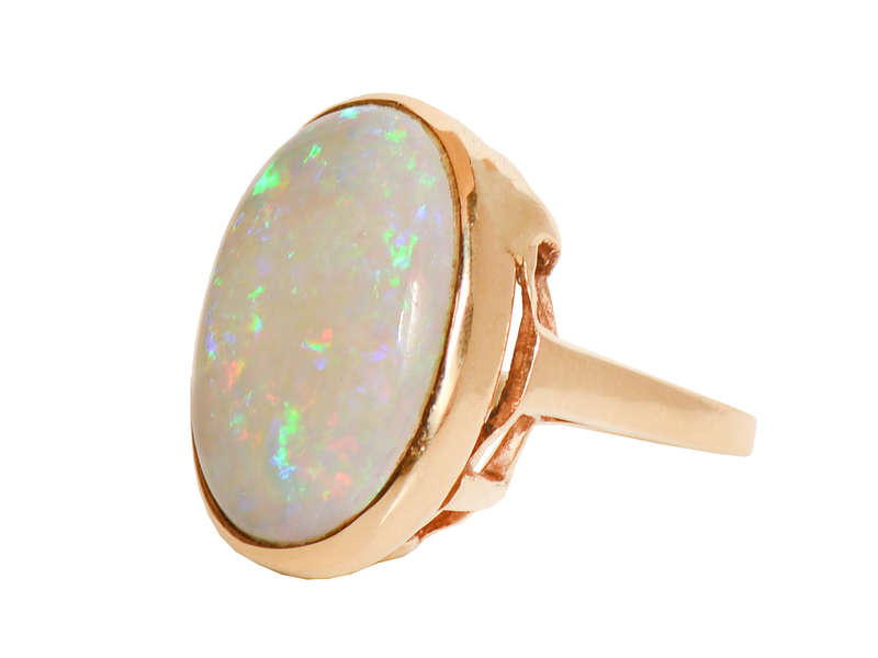 
                      
                        Vintage Vivacious - Australian Opal Gold Ring
                      
                    