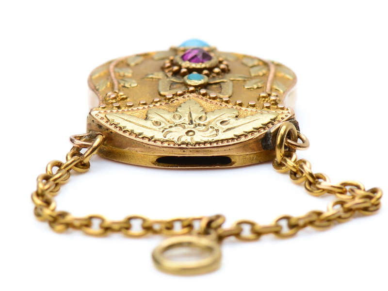 
                      
                        Antique Georgian Gold Purse Vinaigrette
                      
                    