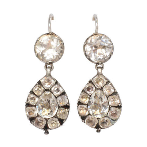 Teardrop 18th C. Paste Earrings