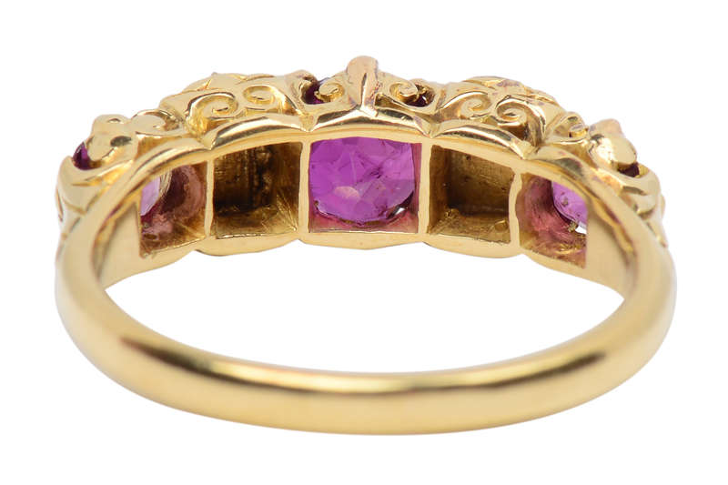 Antique Ruby Rose Cut Diamond Ring