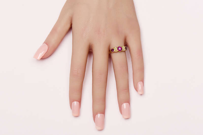 Antique Ruby Rose Cut Diamond Ring