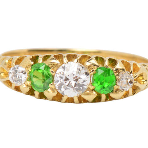 Demantoid Garnet Diamond Ring From 1898