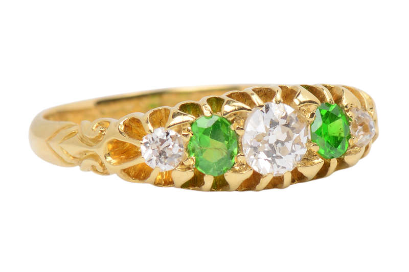 
                      
                        Demantoid Garnet Diamond Ring From 1898
                      
                    