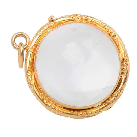 Past & Present - Vintage Rock Crystal Gold Locket