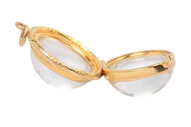 
                      
                        Past & Present - Vintage Rock Crystal Gold Locket
                      
                    