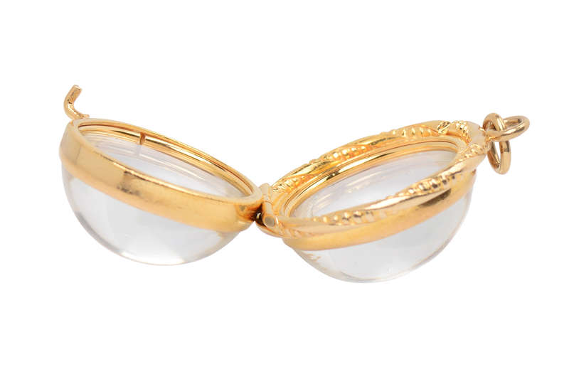 
                      
                        Past & Present - Vintage Rock Crystal Gold Locket
                      
                    